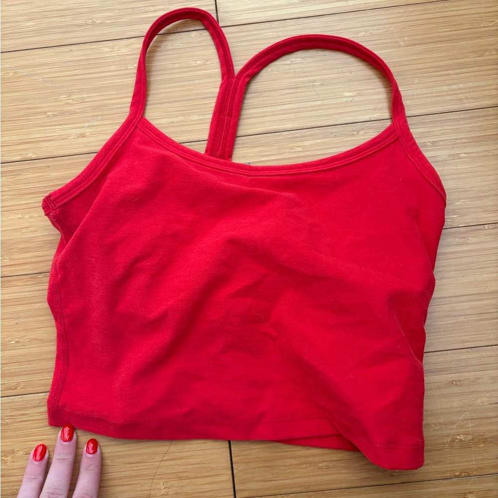 Beyond Yoga matching red Top
